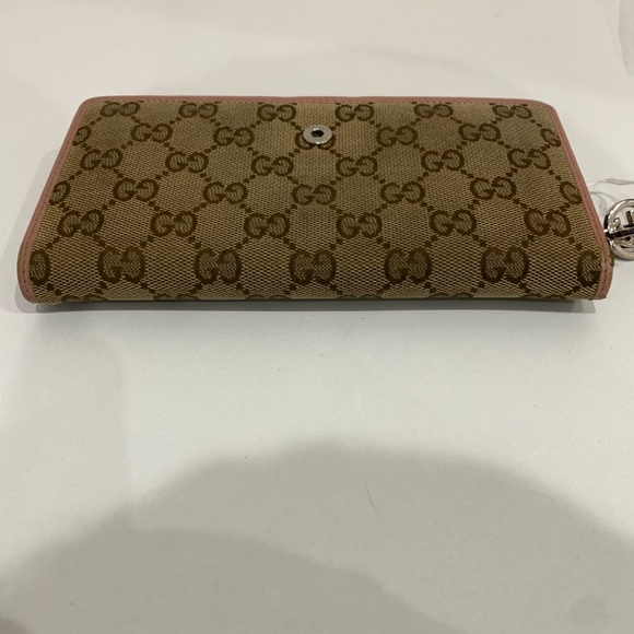 Gucci Brown GG Canvas Long Wallet Sku#84800 (gently used, corners tearing) - Picture 3 of 12